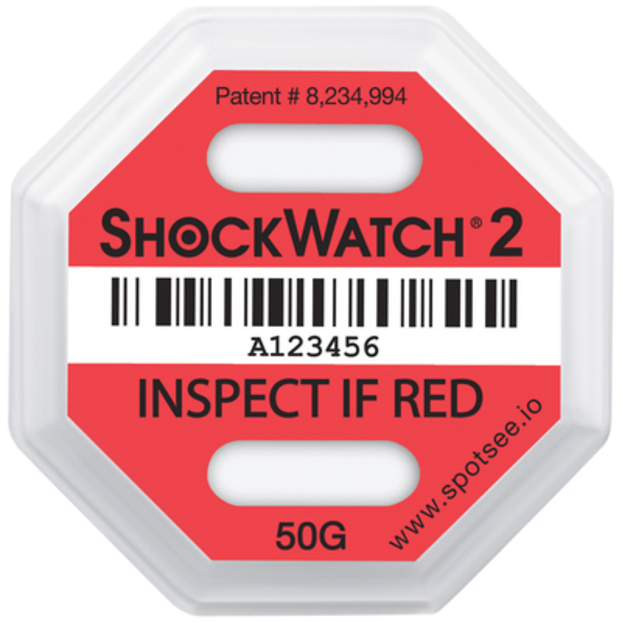 Stock Packaging Shockwatch Indicators — 50g, 2in., 50 Pcs, Model# SHWT50
